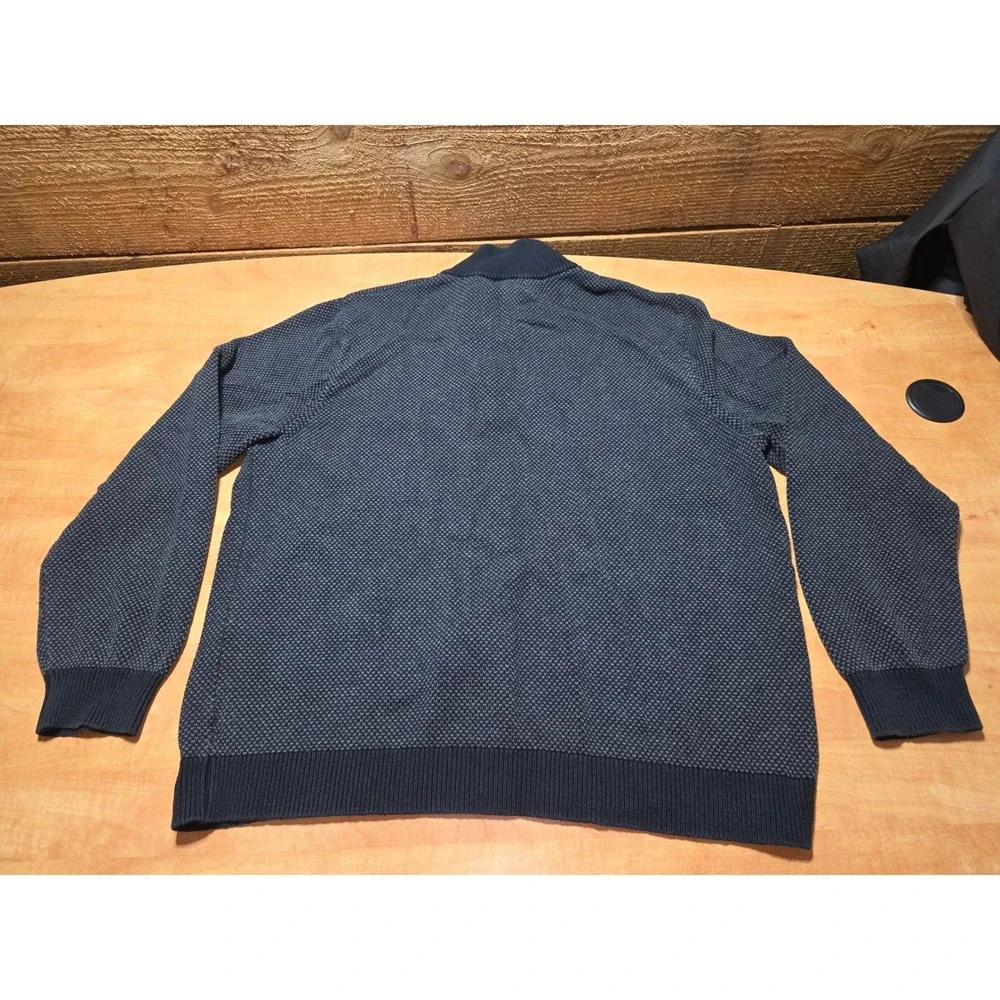 Goodfellow & Co Mens XXL Quarter Zip Sweater Black Grey Cotton Pullover